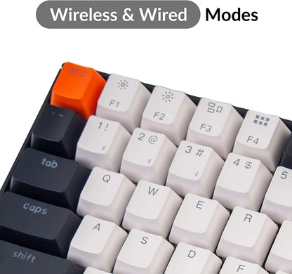 K2 75% Layout Hot-Swappable Bluetooth Wireless/Usb Wired Mechanical Keyboard with Gateron G Pro Brown Switch/Double-Shot Keycaps/Rgb Backlit 84-Key Computer Keyboad for Mac Windows Version 2