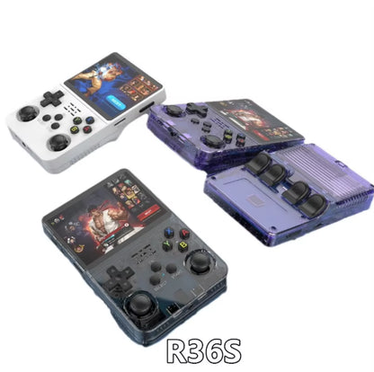 EW Green R36S Retro Handheld Game Console Linux System 3.5 Inch IPS Screen Portable Pocket Video Player 64GB 128G Game Kid Gift